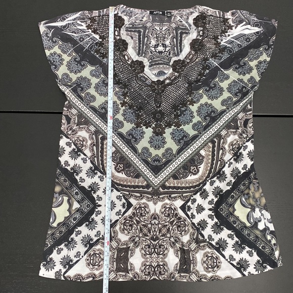 APT 9 Ladies Print Blouse with Lace Detail - XL - Picture 6 of 10